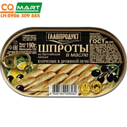 Cá Trích Baltic Ngâm Dầu Glavproduct 190g