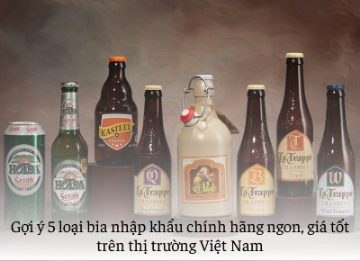 Gợi ý 5 loại bia nhập khẩu chính hãng ngon, giá tốt trên thị trường Việt Nam