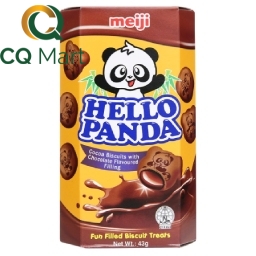 Bánh gấu Meiji Hello Panda Double Chocolate hộp 43g