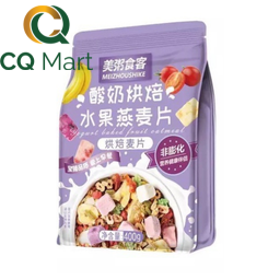 Ngũ Cốc Dinh Dưỡng Sữa Chua Yến Mạch Nướng Mix Trái Cây Meizhoushike - Gói 400g