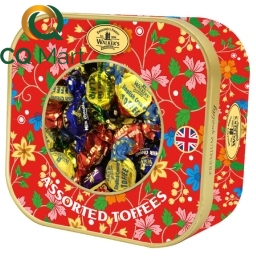 Kẹo Walker's Toffees Hộp Thiếc Mặt Kính 125g