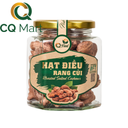 Hạt Điều Rang Muối Vỏ Lụa CQ Food 200g - Hũ Thủy Tinh