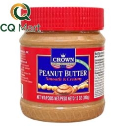 Bơ Đậu Phộng Smooth&Creamy Hiệu Crown 340g