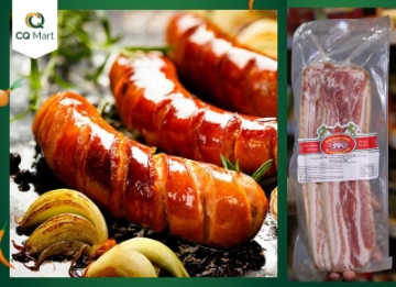 Bữa ăn nhanh gọn, tròn vị cùng thịt và xúc xích xông khói Con Heo Vàng