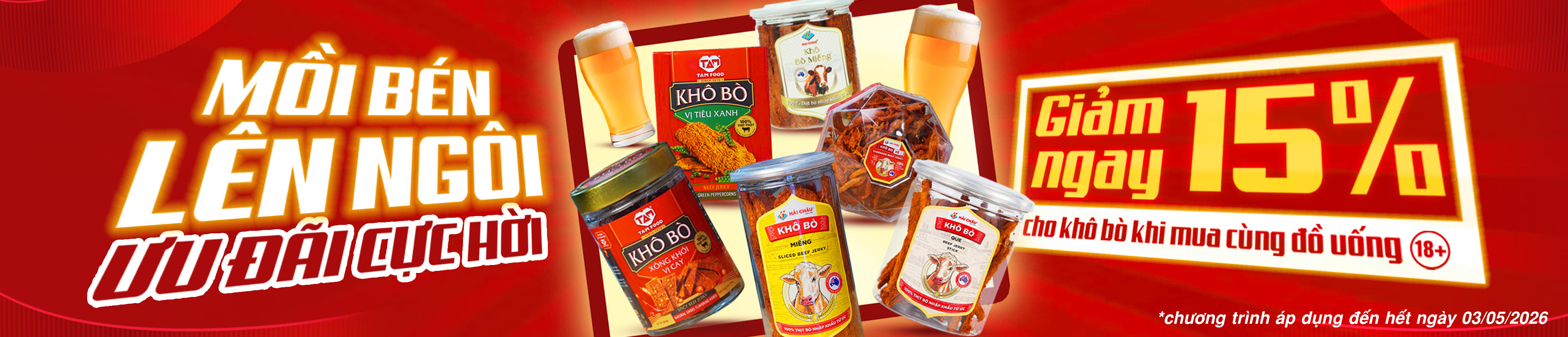 Mồi bén ưu đãi 15%