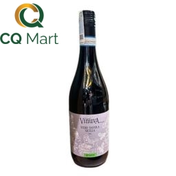 Vang Ý Vinuva Nero D'avola Sicilia Doc Organic 13% Chai 750ml