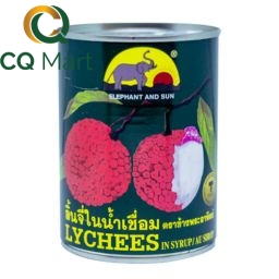 Vải Ngâm Đóng Hộp Hiệu Elephant and Sun 565g